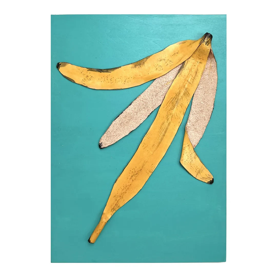 Leather collage(BANANA PEEL)