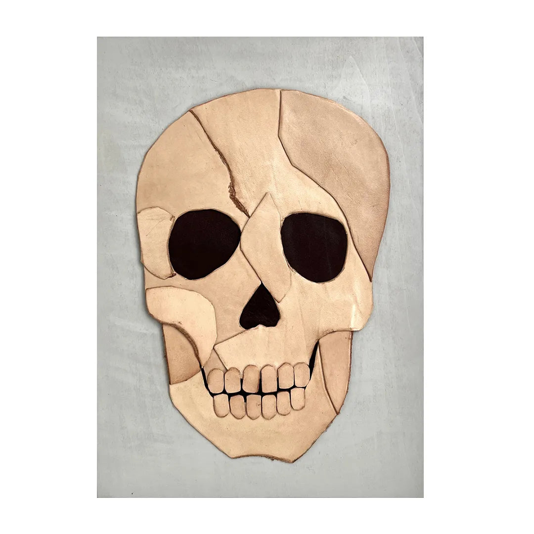 Leather collage art(SKULL)