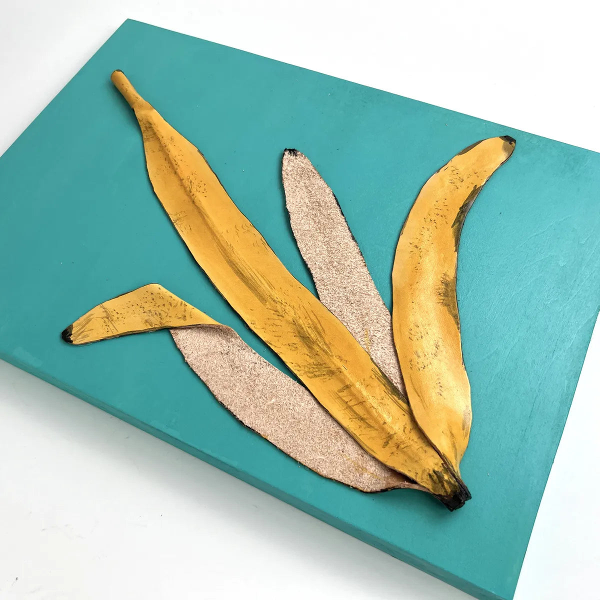 Leather collage(BANANA PEEL)